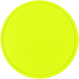 Лейбл из ПВХ Dzeta Round, L, желтый неон