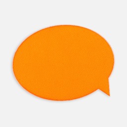 Наклейка тканевая Lunga Bubble, M, оранжевый неон