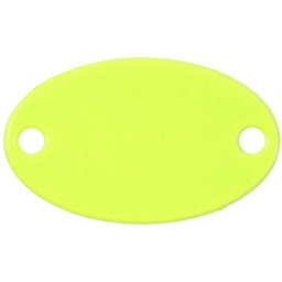 Шильдик металлический Alfa Oval, желтый неон