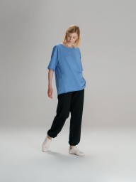 Футболка оверсайз унисекс Vozduh, синяя