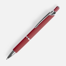 Ручка шариковая Chromos Soft Touch, красная