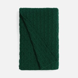 Плед Braidera, темно-зеленый (хвойный)