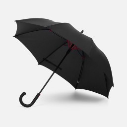 Зонт-трость Hidecolor с цветными спицами, черный с красным