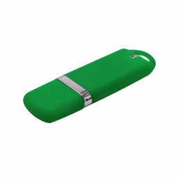 Флешка Shape с покрытием Софт Тач, Зеленый