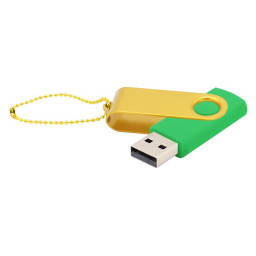 Флешка Designer To Go 2.0 USB 16Gb, Зеленый/Желтый