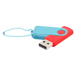 Флешка Designer To Go 2.0 USB 16Gb, Красный/Бирюзовый