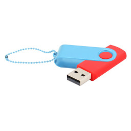 Флешка Designer To Go 2.0 USB 16Gb, Красный/Голубой