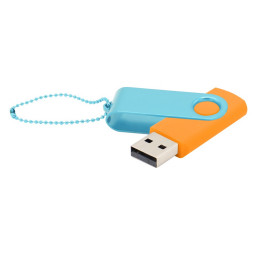 Флешка Designer To Go 2.0 USB 16Gb, Оранжевый/Бирюзовый