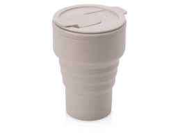 Силиконовый складной стакан "GoCup", бежевый