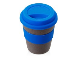 Стакан с силиконовой крышкой "Cafe", синий