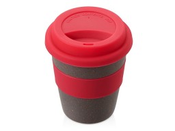 Стакан с силиконовой крышкой "Cafe", розовый