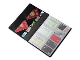Органайзер Favor 2.0 для семейных документов на 4 комплекта документов, формат А4, черный
