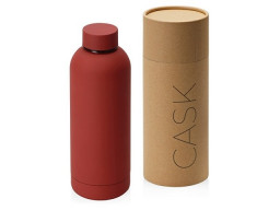 Вакуумная термобутылка "Cask" Waterline, soft touch, 500 мл, тубус, красный