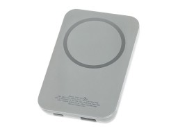 Магнитный беспроводной внешний аккумулятор "MagnetIQ", 5000 mah, 10 W, серый Cool gray 7C