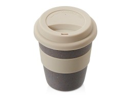 Стакан с силиконовой крышкой "Cafe", beige