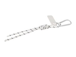 Брелок-веревочка на карабине, черно-белый