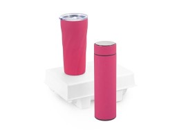 Подарочный набор "FAMILY" с термосом и термокружкой, розовый