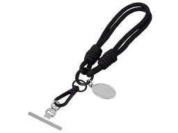 Брелок-браслет "Bohemian" c металлическим держателем для телефона, черный