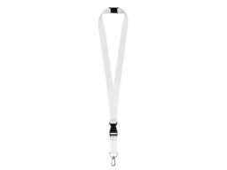 Ланъярд 2 см под сублимацию с карабином, межуровневым замком и замком обрыва, серебристый