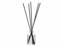 Диффузор с ароматом "Еловые шишки и хвоя", 30мл, стекло, пробка, палочки 5 шт., мешочек из органзы черный