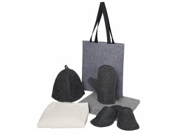 Банный набор с парео "Healing", женский, серый