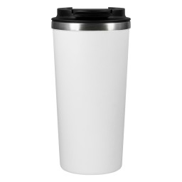 Термокружка вакуумная Палермо, белая, зернистое покрытие
