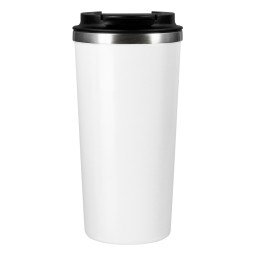 Термокружка вакуумная Палермо, белая, гладкое покрытие