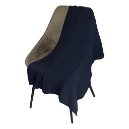 Плед Fado вязаный, синий (без подарочной коробки)