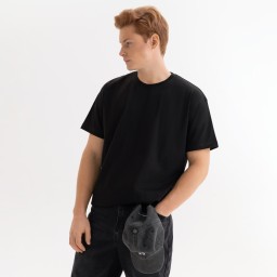 Футболка унисекс KRIS, 100% хлопок, 150 гр., черная