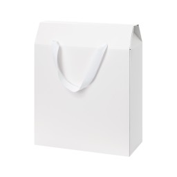 Подарочная коробка-пакет универсальная большая, белая