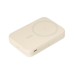 Внешний аккумулятор Union PD 10000mAh с функцией беспроводной зарядки 15W, бежевый