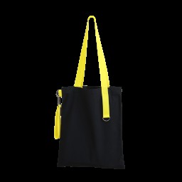 Шоппер Superbag black с ремувкой 4sb, чёрный с жёлтым
