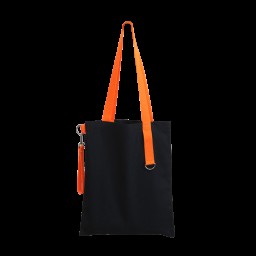 Шоппер Superbag black с ремувкой 4sb, чёрный с оранжевым