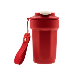 Термостакан TEDGE, красный с белым