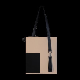 Шоппер Superbag Color, бежевый с чёрным