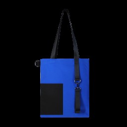 Шоппер Superbag Color, синий с чёрным