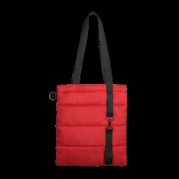 Шоппер Superbag Bubble, с кнопкой, красный с чёрным